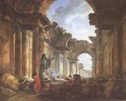 ROBERT, Hubert Imaginary View of the Grande Galerie in Ruins (mk05) oil painting artist